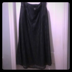 Ashley Stewart denim maxi skirt.